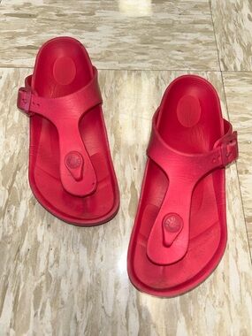 Birkenstock Kids Pink Slip-On Thong Sandals